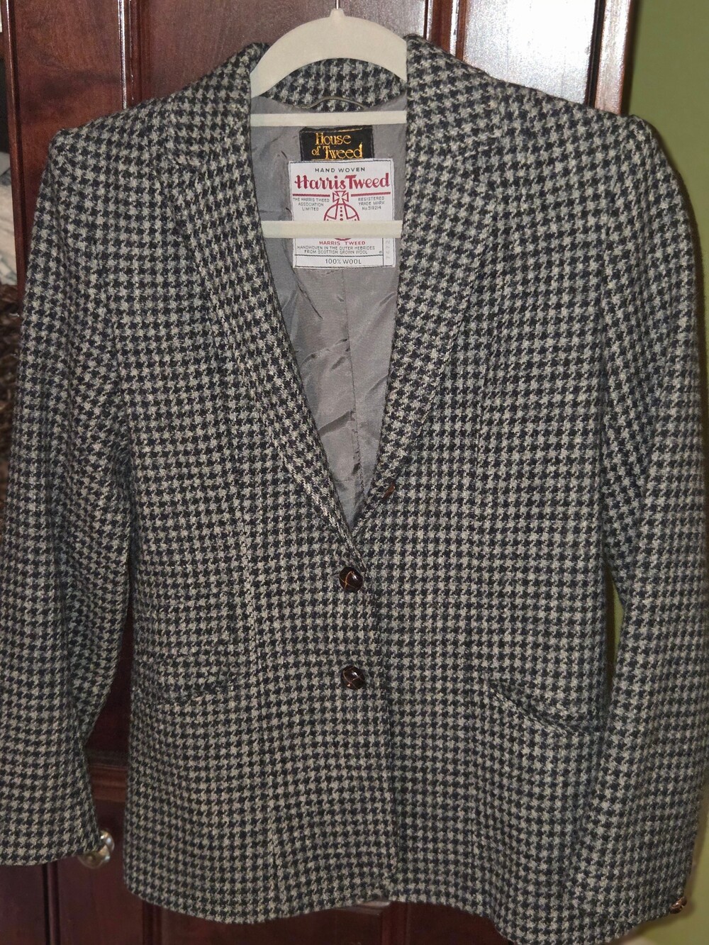 House of Tweed Harris Tweed Wool Jacket Size 12 Made in Great Britain
